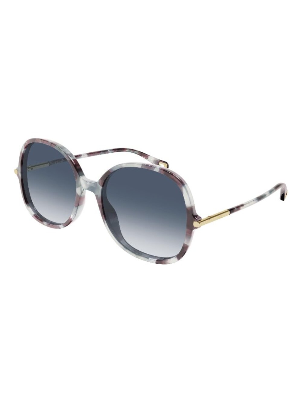 New Chloé Women's Sunglasses Havana Blue Lens Acetate Frame CH0383S 001 57